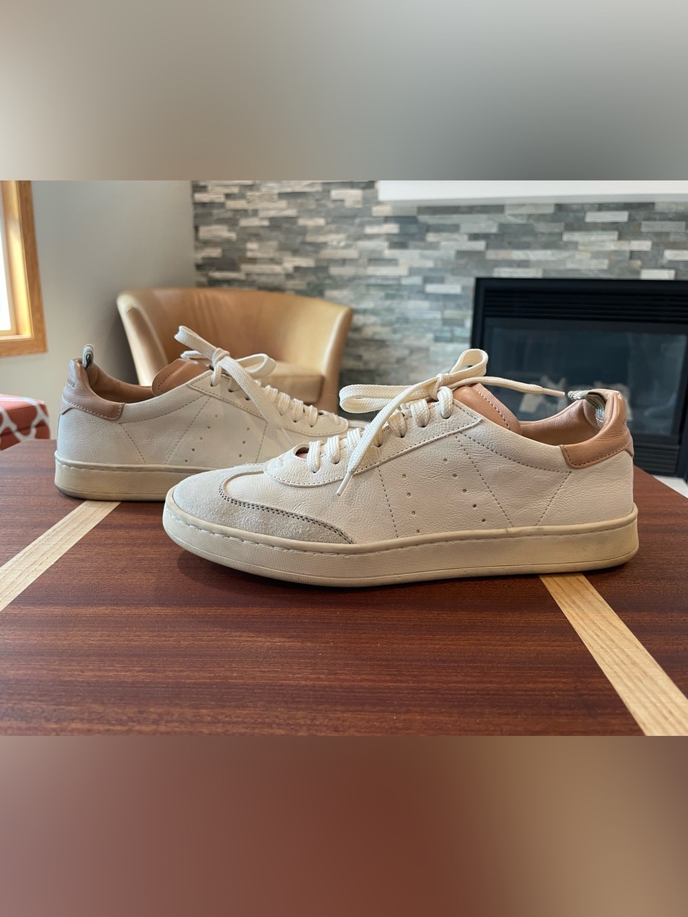 Officine Creative - Italian Leather - Off-White/Tan - Size 37.5